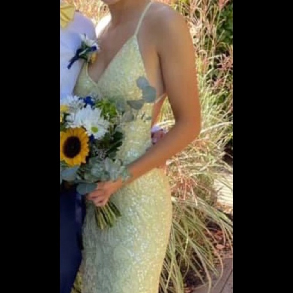 Stunning Beaded Floor Length Sheath size 4